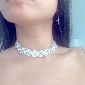 Bridal jewlery crystal choker